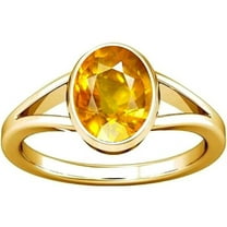 Divya Shakti 6.25-6.50 Carat Yellow Sapphire Pukhraj Gemstone Panchdhatu Ring For Men & Women