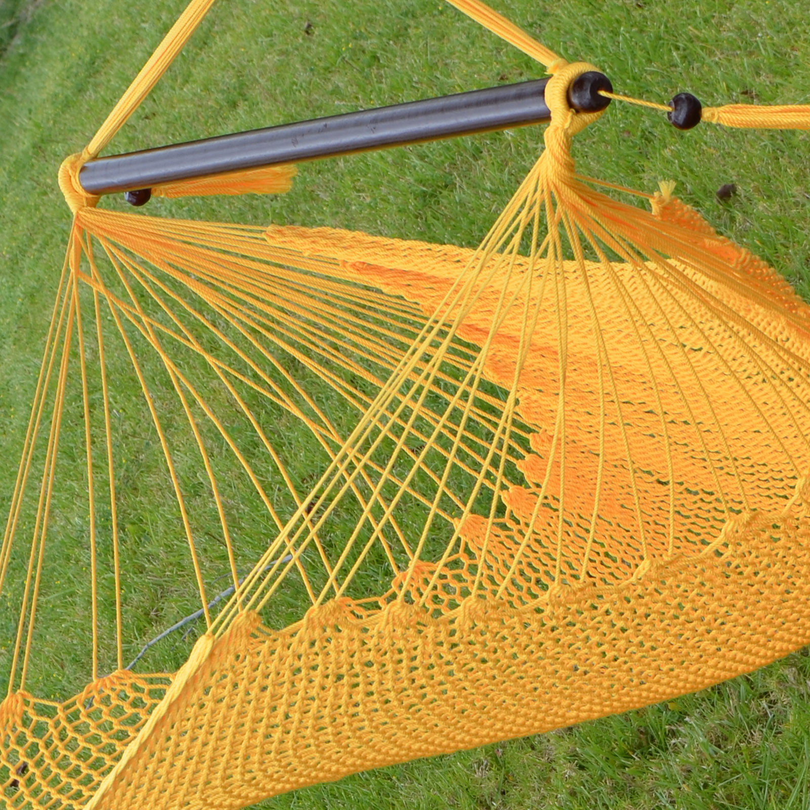 Sunny Hanging Caribbean Polyester Hammock Chair 48 Inch (yellow)
