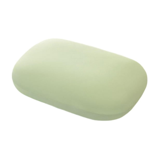 Almohada de espuma viscoelástica de rebote lento y suave con soporte para el cuello. Verde