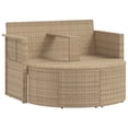 thumbnail image 3 of vidaXL Garden Sofa with Cushion 8 pcs Beige and Light Grey Poly Rattan, 3 of 6