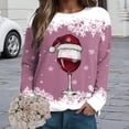 thumbnail image 6 of Futezty Sweaters for Women Christmas Graphic Oversized Sweatshirts Fleece Funny Pullover Party Holiday Tops with Bows, 6 of 9