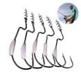 thumbnail image 2 of Naiovety Gancho de pescado Metal Acero al carbono Púa de pescado Ganchos de pesca de agua salada estables y duraderos Gancho de pesca forjado portátil Pescar No.1 Naiovety OD010465-01, 2 of 6