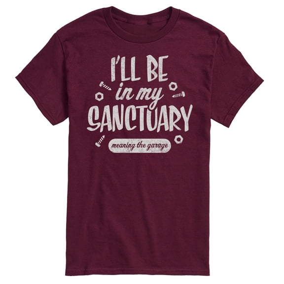 Instant Message - I'll Be In My Sanctuary Garage - Men's Short Sleeve Graphic T-Shirt