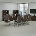 thumbnail image 2 of BBF Faux Leather Conference Table with Set of 8 Office Chairs in Mocha Cherry, 2 of 9