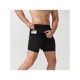 thumbnail image 2 of Mens 2 in 1 Running Shorts Quick Dry Gym Athletic Workout Clothes with Side Pockets, 2 of 7