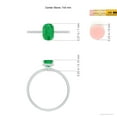 thumbnail image 6 of ANGARA Natural Thin Shank Cushion Emerald Ring with Diamond Accents in 14K White Gold for Women (Size-7x5mm) | May Birthstone, Birthday, Anniversary, Jewelry Gift for Women | Natural Emerald Ring, 6 of 10