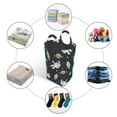 thumbnail image 5 of Bingfone Space Laundry Hamper,Large Canvas Fabric Lightweight Storage Basket Toy Organizer Dirty Clothes Collapsible, 5 of 6