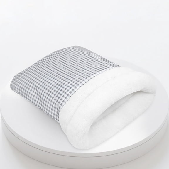 Stijggn Heated Pet Bed Calming Donut Dog Bed Anti-Anxiety Plush Pillow Round Puppy Cat Bed for Small Medium Pets