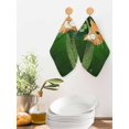 thumbnail image 2 of St. Patrick's Day Kitchen Dish Towels for Drying Dishes Set of 2, Cute Kitten Cats Shamrock Leaf Wood Green Waffle Weave Microfiber Hand Tea Bathroom Towels Quick Dry & Absorbent Towel 12x12, 2 of 7