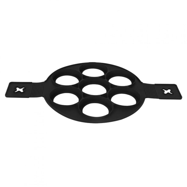 Herramientas de Hornear de Bricolaje el Moho de Panqueques Negros, Anillos de Cocción de Huevo Antiadherentes, Huevos para Muffins de Huevo para Cocinas de InductoN Mini