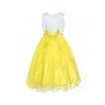 thumbnail image 2 of Robe de Demoiselle d'Honneur à Sequins Jaunes pour Filles 5 Ans, 2 of 6