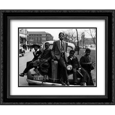 Chicago Boys, Sunday Best, 1941 2x Matted 18x15 Black Ornate Framed Art