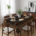 thumbnail image 3 of Golden Black Rectangle Tablecloth, Coastal Sun Moon Mysterious Abstract Waterproof & StainResistant Tablecloth, Washable Oil-proof Table Cover for Dining/Party/Wedding/Camping/Buffet 60x102 In, 3 of 9