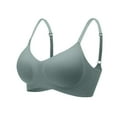 thumbnail image 3 of Running Girl Sports Bra Women No Underwire Bra Feature V-Neck Push-up Bra Style W-106 Hook and Eye Closure T-Shirt Bras Green XL, 3 of 3