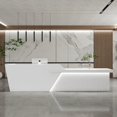 thumbnail image 1 of Luxury Podium Reception Desk Mobile Bar Counter Salon Modern Information Hotel Reception Desk Lectern Bar Tresen Furniture My Lux Decor Round, 1 of 7