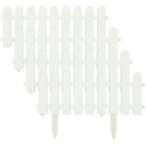 Homoyoyo Garden Fence White PP for Outdoor Use Workmanship 1Set