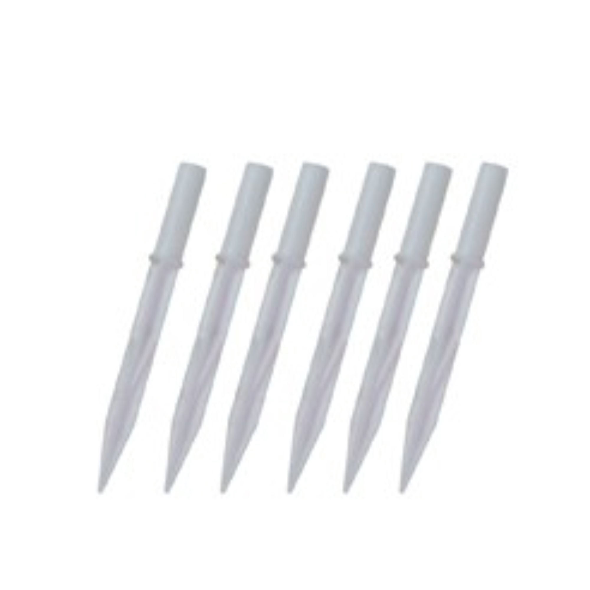 Set of 6 Purple LED Lighted White Branch Patio and Garden Novelty Christmas Light Stakes 4'
