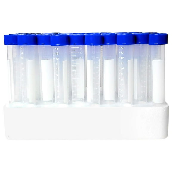 Tube à Centrifuger Conique de 15 Ml, Stérile, Polypropylène (Pp), Emballé en Rack (Pack de 50)