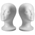 thumbnail image 5 of Nouveau Mannequin en Mousse Simple Blanc pour Femme, Chapeau, Casquette, Perruque Factice, Support d'Exposition de Tête, 5 of 5