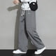 thumbnail image 2 of Pantalones de chándal casuales de pierna ancha y recta para hombre, cómodos pantalones de poliéster para estar por casa, 2 of 3