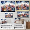thumbnail image 4 of Designart "Bold Cityscape City Fog II" Cityscapes Floater Framed Canvas Art Print, 4 of 7