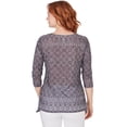 thumbnail image 2 of Larky Lark Womens Burnout Geometric Knit Top, 2 of 5