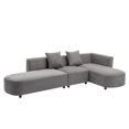 thumbnail image 5 of 110.2" Chenille Sofa,Luxury Modern Style Upholstery Sectional Sofa with 2 Pillows,L Shaped Sofa 4 Seat Couch for Living Room Apartment Office, 5 of 7