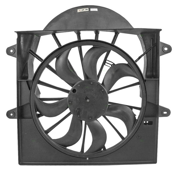 Brock Replacement Radiator Cooling Fan Motor Assembly Compatible with 2006-2008 Commander 2005-2008 Grand Cherokee 5143209AC 5143208AA