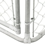 PawHut Outdoor Metal Dog Kennel, Pet Playpen with Steel Lock, Mesh Sidewalls and Cover for Backyard & Patio, 9.8 x 9.8 x 7.7