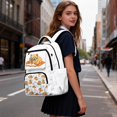 thumbnail image 6 of Kuiaobaty Study Capybara Print Backpack for Girls Boys 17 Inch School Backpack with Cup Holder Lightweight Bookbag Daypack for School, 6 of 7