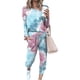 thumbnail image 3 of Sonducket Conjunto de sudadera clásica para informal o deportivo Conjunto de sudadera de manga larga transpirable y absorbente de sudor conjuntos de ropa azul METRO, 3 of 6
