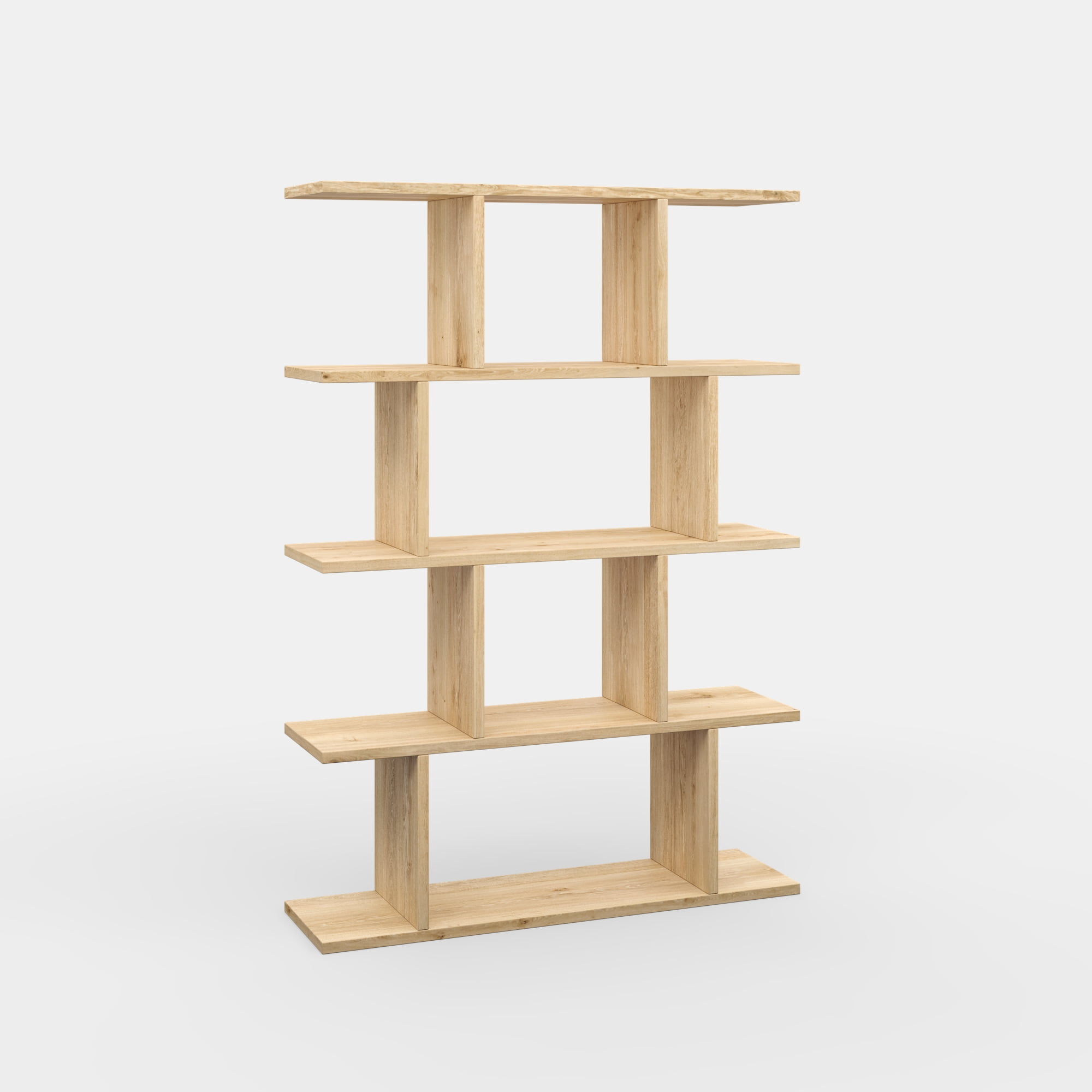 Ada Home Decor Harmon 4 Tier Bookcase, Oak