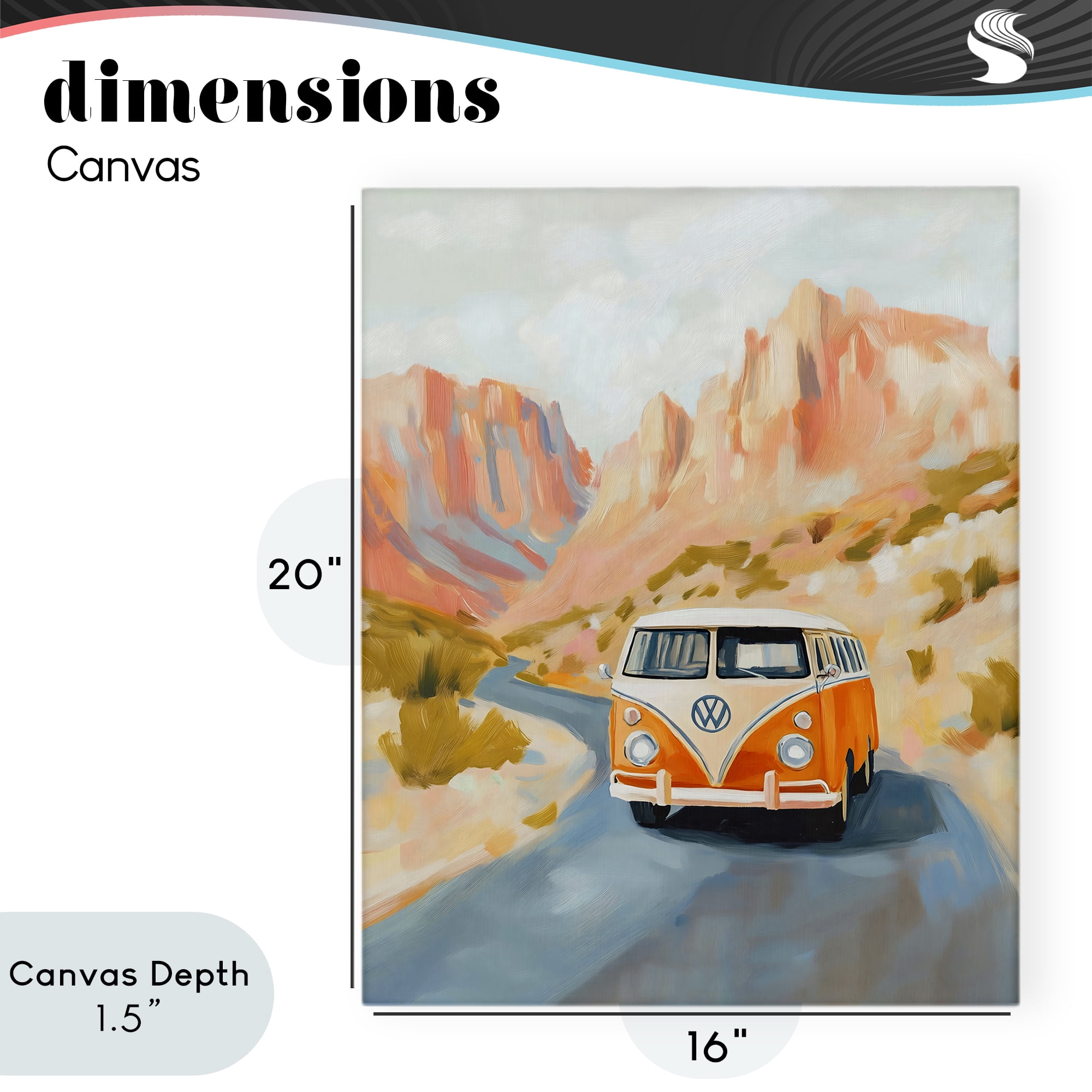 Stupell Industries Van Life Desert Canyon Canvas Wall Art, design by The Prints Vibe
