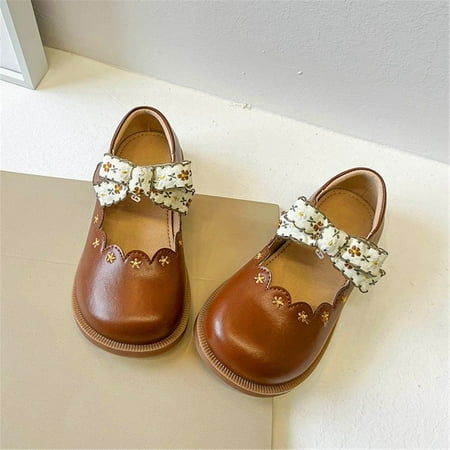 

Gubotare Sandals Girl Dressy Summer Girls Gladiator Sandals with Zipper Strappy Sandals Toddler (Brown 6.5)