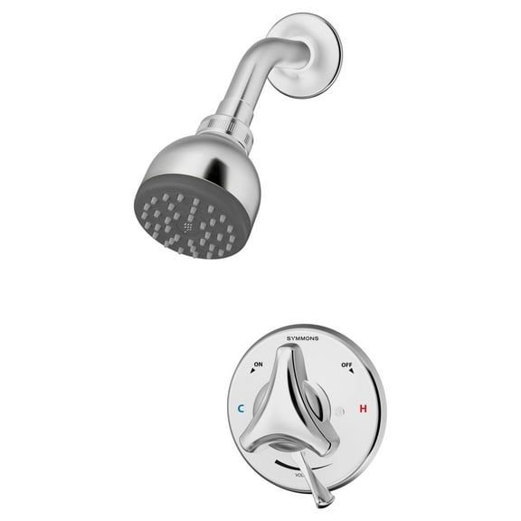 Origins Single Handle 1-Spray Shower System with VersaFlex™ Integral Diverter and EasyService™ Stops in Polished Chrome (Valve Included)