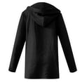 thumbnail image 6 of Womens T Shirts Tops Long Sleeved Loose And Comfortable Pocket Hoodie Womens Tee Shirts,Black,2XL, 6 of 7