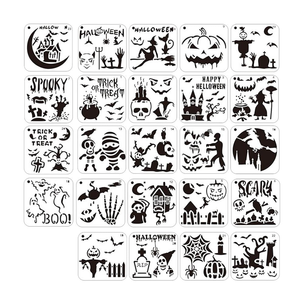 Fovolat Halloween Stencils For Painting 24pcs Set Halloween Painting fovolat-halloween-stencils-for-painting-24pcs-set-halloween-painting