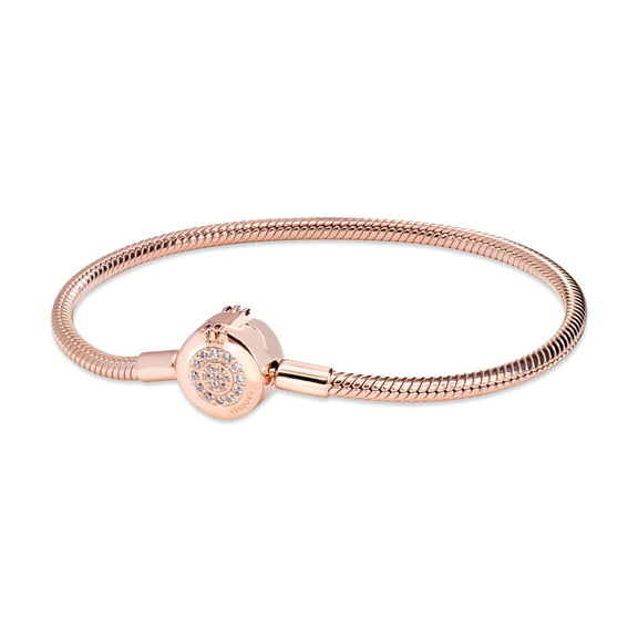 PANDORA Sparkling Crown O Snake Chain Bracelet