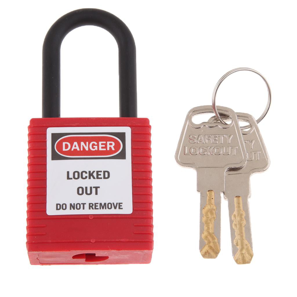 2Pcs Blue Locks Safety Lockout Padlock Keyed Different,6-pin cylinder 