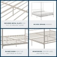 thumbnail image 4 of Novogratz Marion Metal Canopy Platform Bed Frame, Queen, Off White, 4 of 8