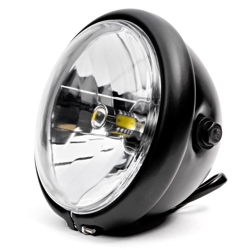 Krator 7 Chrome LED Motorcycle Headlight w//Side Mounting Running Light High//Lo Beam for Suzuki Boulevard C109R C50 C90
