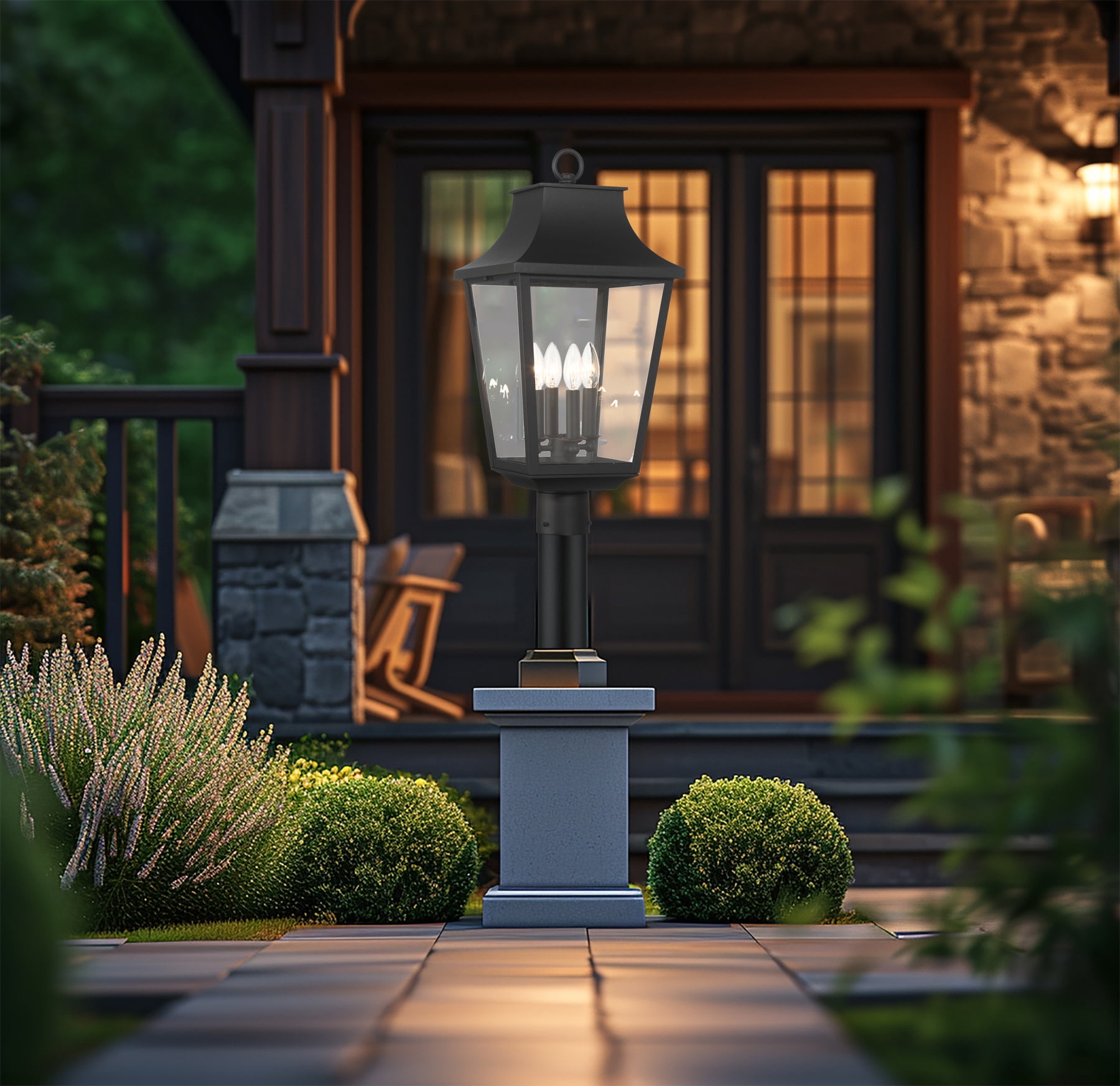 Minka Lavery - Altimeter - 4 Light Outdoor Post Mount-22.75 Inches Tall and 11