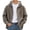 Coffee, variant on Plaid Shirt Jacket Men Fall Winter Long Sleeve Loose Casual Button Down Drawstring Hooded Shirt Work Shirts Outerwear