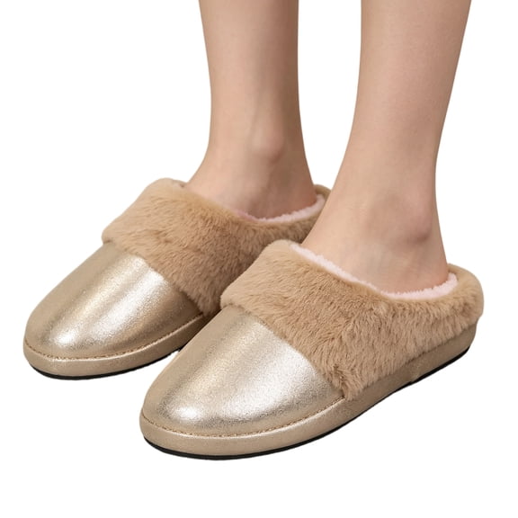 Willtoo Slippers for Women Fuzzy Warm Indoor House Shoes Plush Fluffy Winter Home Bedroom Slippers Faux Fur Cozy Closed Toe with Non Slip Sole