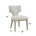 thumbnail image 2 of Two Side Chairs in Linen | Ideal for Casual Seating | Synthetic Wood & Dovetail Joint | Resolves Chair Assembly Difficulty, 2 of 4
