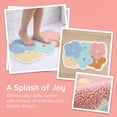 thumbnail image 3 of Unique Bargains Printed Bathroom Rug Ultra Soft Absorbent Plush Bath Mat Multicolor Flower 30" x 18", 3 of 7