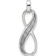 thumbnail image 3 of Sterling Silver Rhodium-Plated With Cz Infinity Symbol Pendant (Width 8.75) (Length 27.5) - Jbsp, 3 of 5