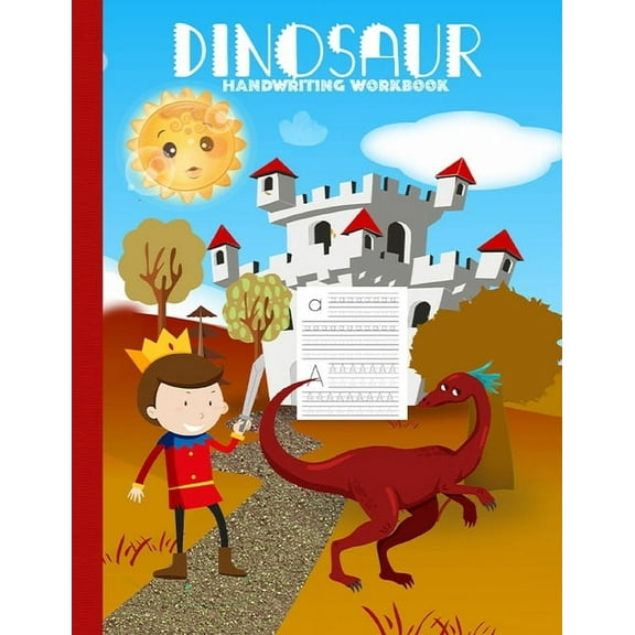 Dinosaur Handwriting Workbook : Letter Tracing, for Kids Ages 3-5, Letter Tracing Book for Preschoolers, Color and Trace Letters Dinosaur (Paperback)
