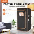 thumbnail image 2 of VEVOR Portable Sauna Tent, 1400W Personal Sauna Kit for Home Spa, Detoxify & Soothing Infrared Heated Body Therapy, Time & Temperature Remote Control with Chair & Floor Mat, Black, 2 of 9
