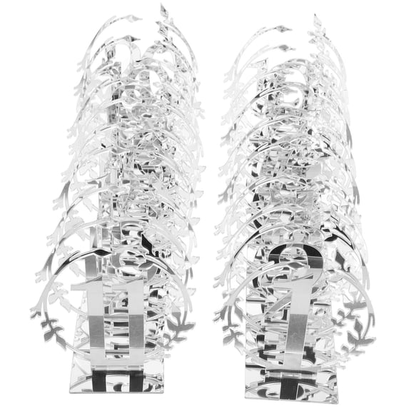20 Pcs Wedding Table Acrylic Number Reusable Reserved Signs Our Numbers for Tables Banquet Silver